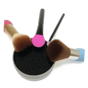 1 Set 15pcs Makeup Brush Cleaning Sponge Set Quick Dry Makeup Cleaner with Base Replacement for Removal Portable Use