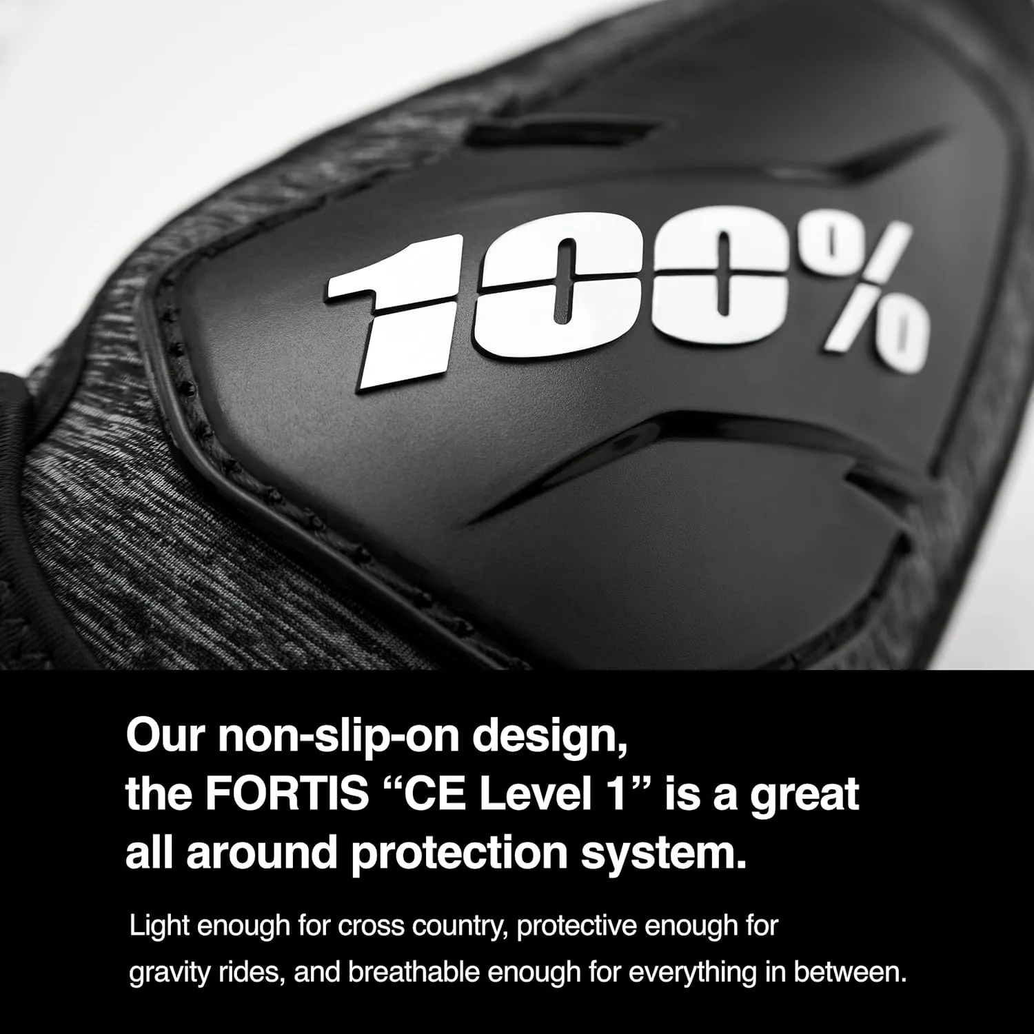 100% Fortis Mountain Biking Elbow Pad - MTB & BMX Protection - Hard Plastic and Smartshock Impact Absorbing Foam Padding