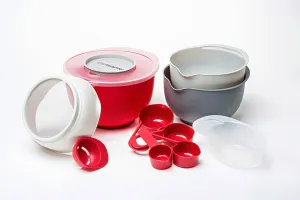 12-Piece Baking Set - Bake Like a Pro With Premium Bakeware, BPA Free Mixing Bowls With Lid And Measuring Cups