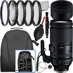 150-500mm f/5-6.7 Di III VXD Lens for Sony E Water-Resistant Backpack, 4PC Macro Close-Up Filter Kit ( 1, 2, 4, 10 Diopter), Multi-Coated Digital HD UV & More (15pc Bundle)