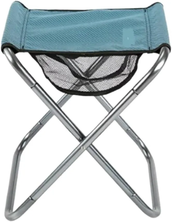 16 Inch Tall Portable Folding Aluminum Alloy Lightweight Stool Seat with Carry Bag for Fishing Outdoor Camping Hiking and BBQ(Color1)