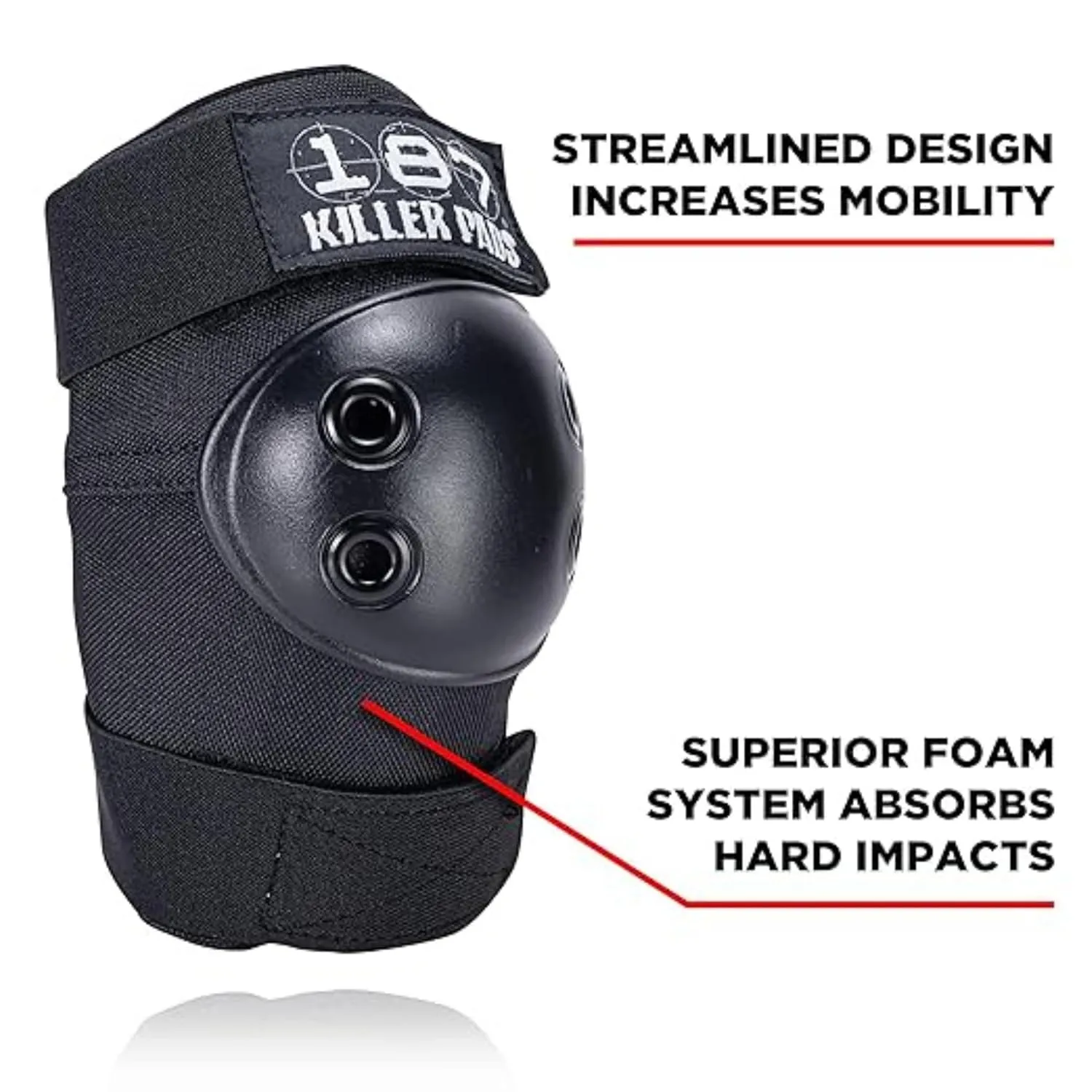 187 Killer Pads Six Pack Pad Set, Elbow Pads, Knee Pads, and Wrist Guards - Ideal for Skateboarding, Roller Skating, and Inline Skating