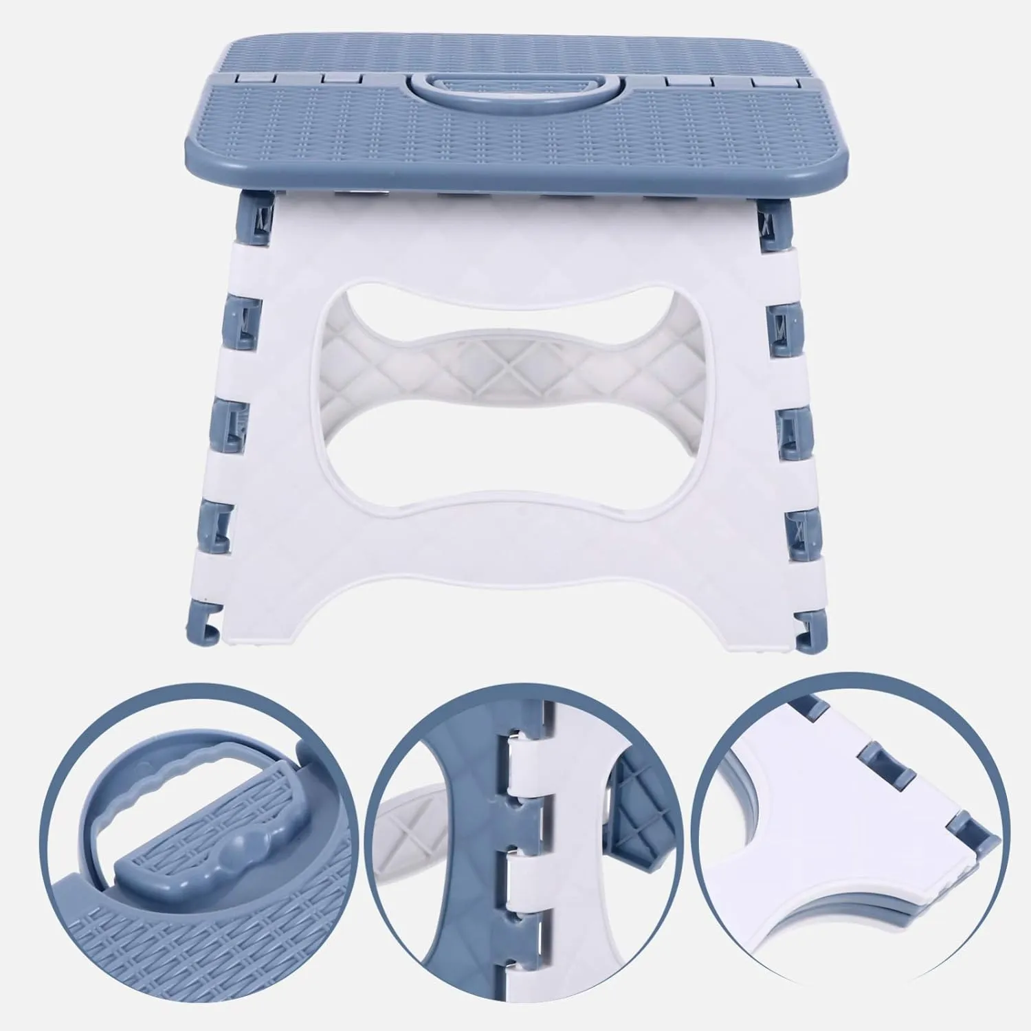 1pc Folding Step Stool for Adults Portable and Lightweight for Kitchen Bathroom Fishing and Outdoor Use Easy One-Handed Fold Compact Design