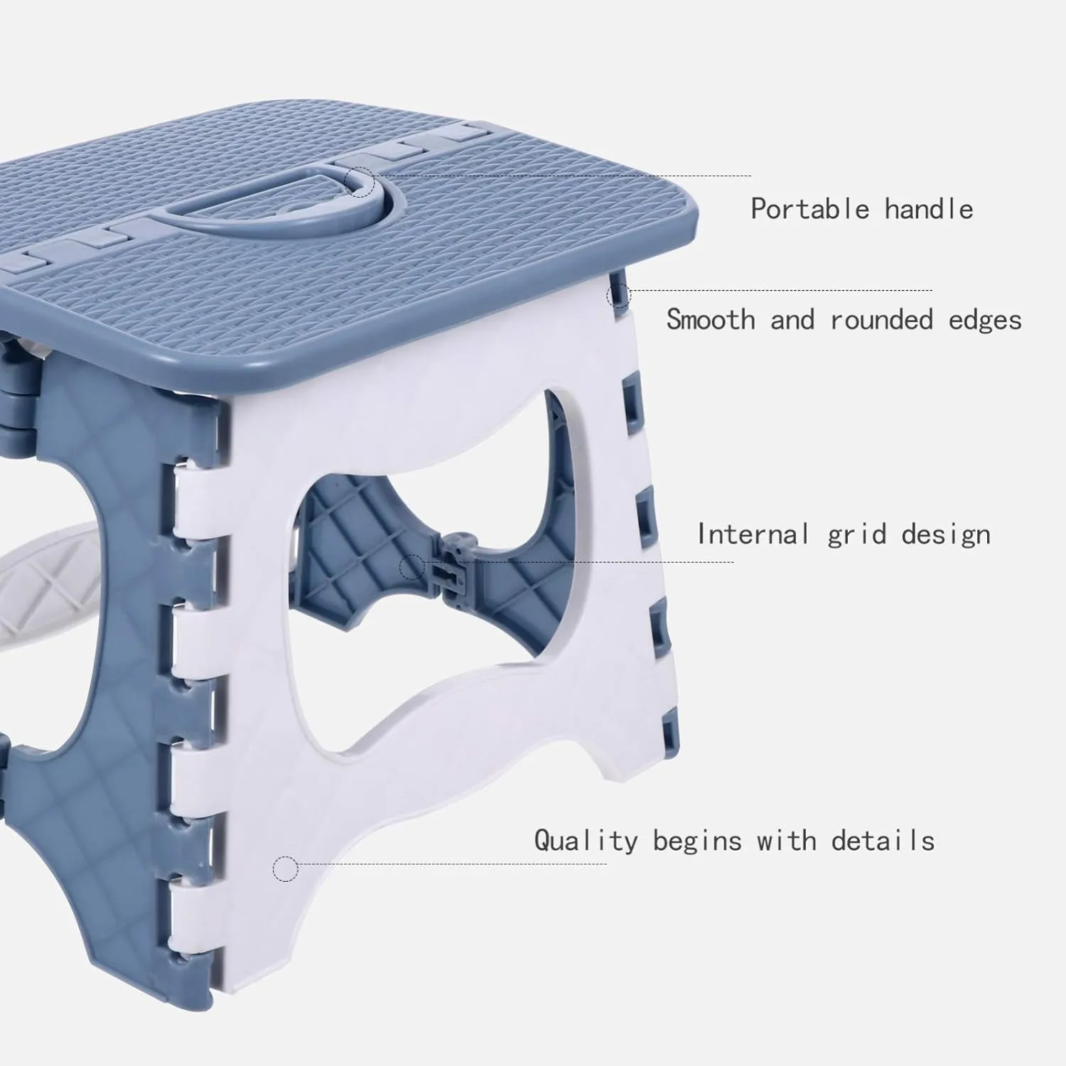1pc Folding Step Stool for Adults Portable and Lightweight for Kitchen Bathroom Fishing and Outdoor Use Easy One-Handed Fold Compact Design