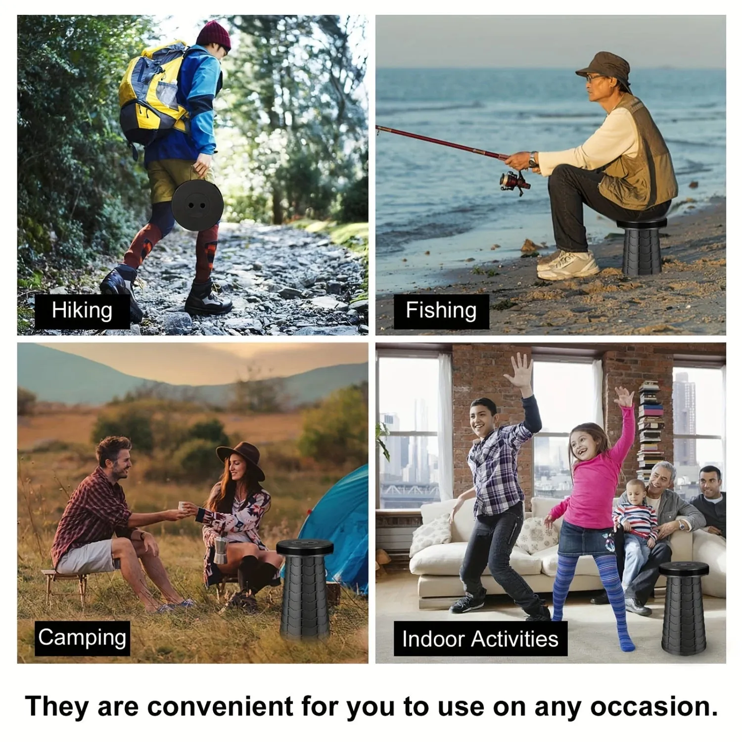 1pc Ultra-Portable Folding Camping Stool - Durable & Quick-Setup Seat - Perfect for Fishing, Outdoor & Indoor Adventures - Compa