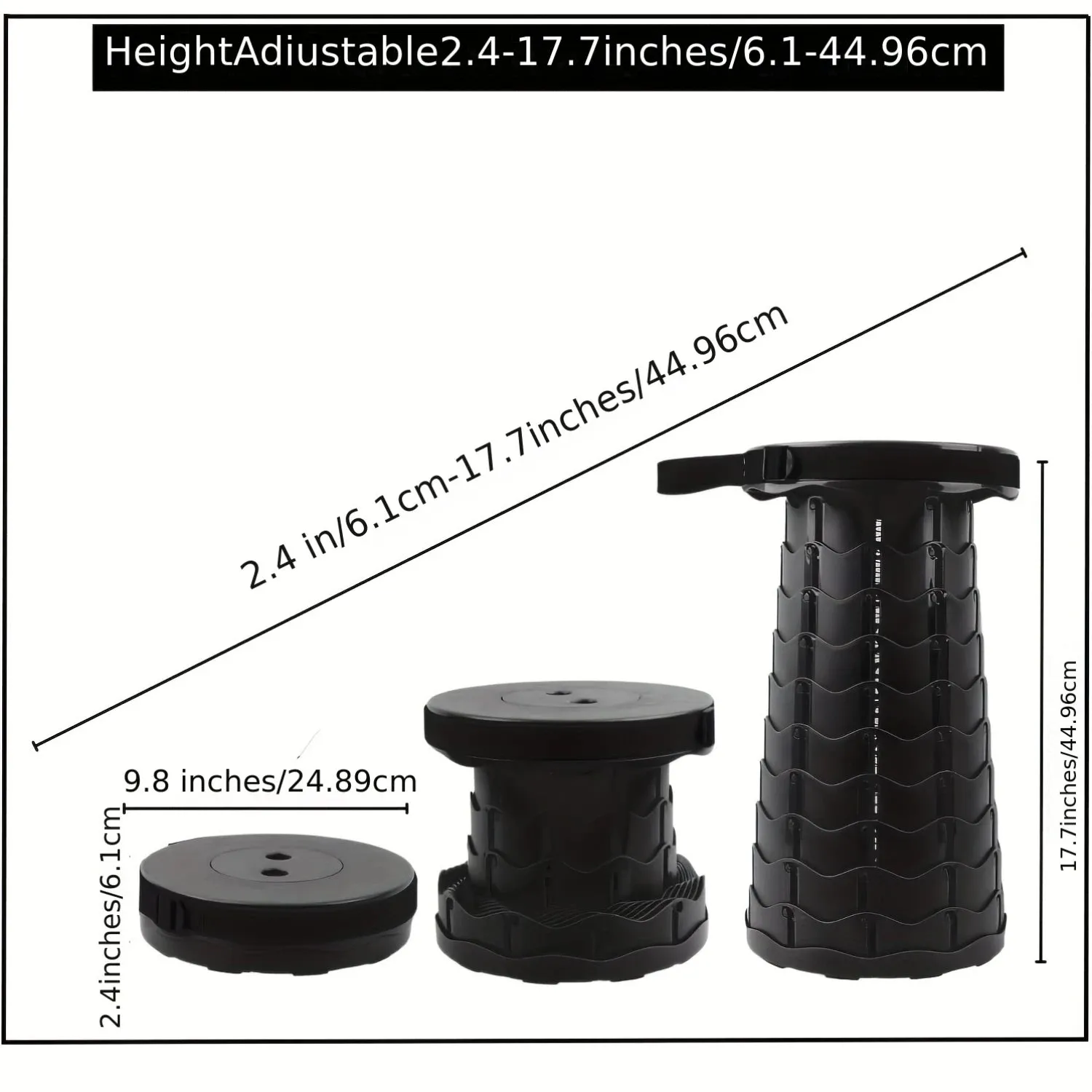 1pc Ultra-Portable Folding Camping Stool - Durable & Quick-Setup Seat - Perfect for Fishing, Outdoor & Indoor Adventures - Compa