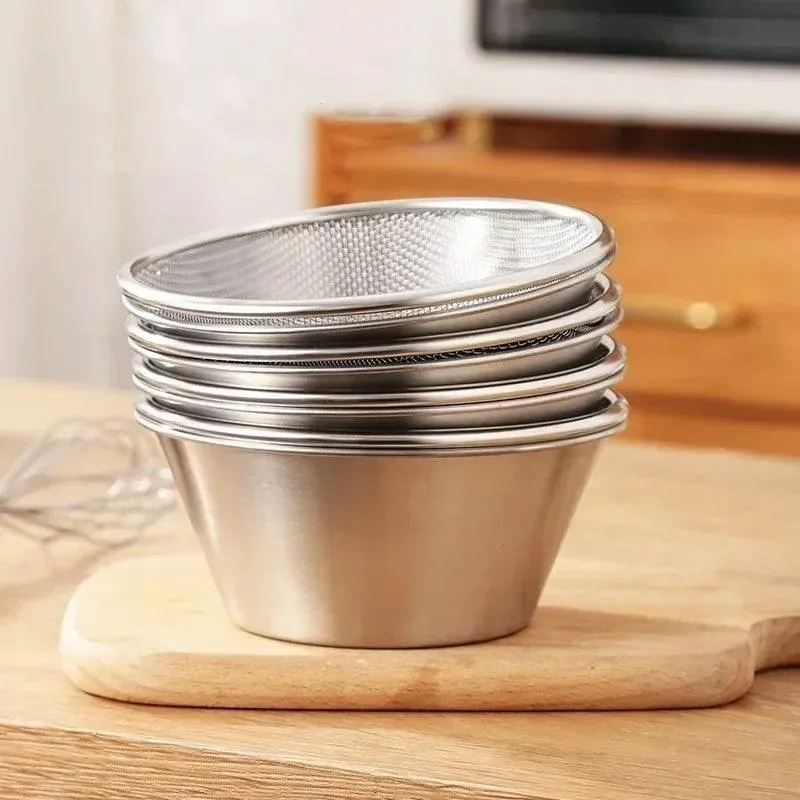 2-in-1 Stainless Steel Strainer Set - Kitchen Cooking Tool