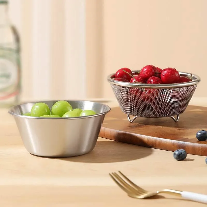 2-in-1 Stainless Steel Strainer Set - Kitchen Cooking Tool