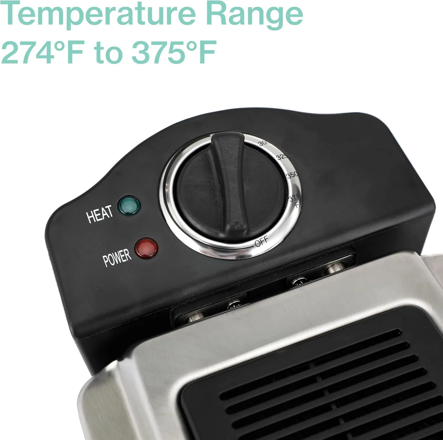 2 Liter / 2.1 Quart Stainless Steel Immersion Electric Deep Fryer, 1400 W, Temperature Control, Basket with Hook, Odor Filter, Lid w. Viewing Window