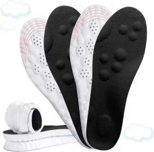 2 Pairs 4D Cloud-Like Comfort Soles for Women - Soft Memory Foam Cushioning Insoles - Trim to Fit Steppers Insoles with Arch Support for Foot Pain Relief and Fatigue Reduction(US W 6.5-9)
