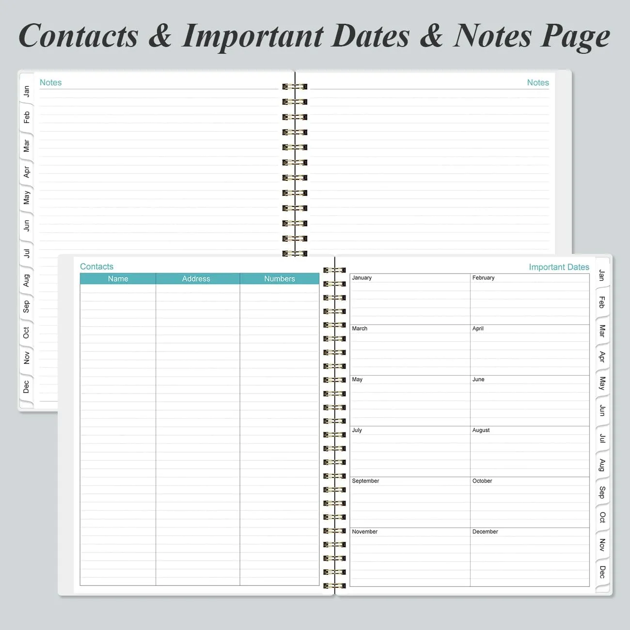 2025 Planner - Planner 2025 from January 2025 to December 2025 with 12 Monthly Tabs, Flexible Cover, Inner Pocket, 8.5" x 11", Black