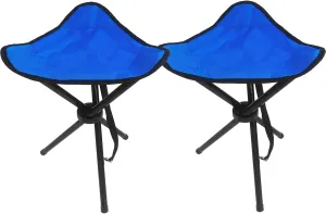 2PCS Portable Folding Camping Stool,Tripod Seat,Folding Camping Chairs,Outdoor Travel Medium Chair for Picnic Beach Camping Party Mountaineering Garden Lawn