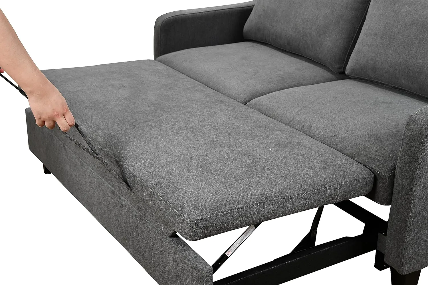 3 in 1 Queen Convertible Loveseat Sofa Bed with Pull Out Sleeper Couch Bed and Reclining Backrest ,Modern Love Seat Sleeper Sofabed Lounge Sleeper Chaise Daybed for Home Apartment Office Living Room