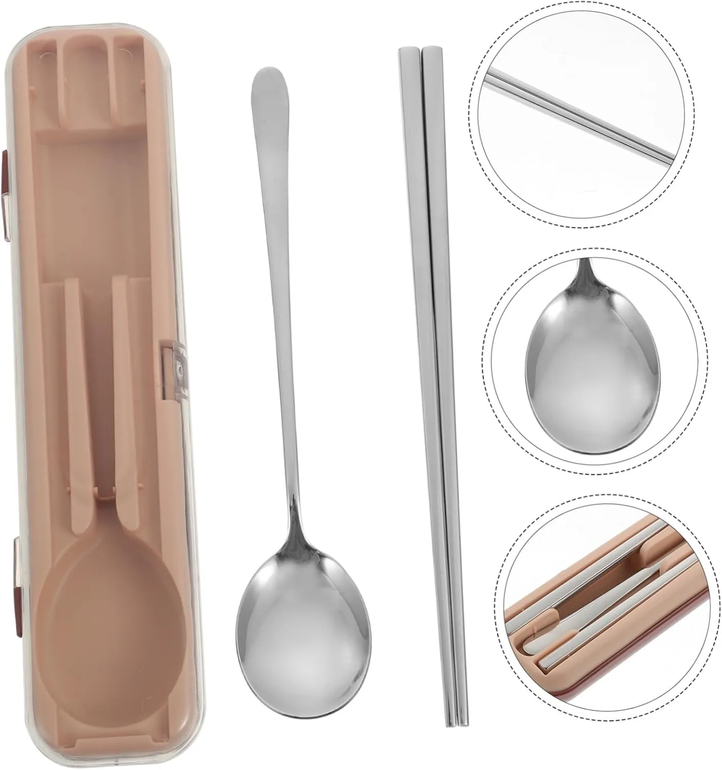 304 Stainless Steel Portable Chopsticks Set Practical Dinner Tableware Easy to Carry for Home Restaurant Hotel