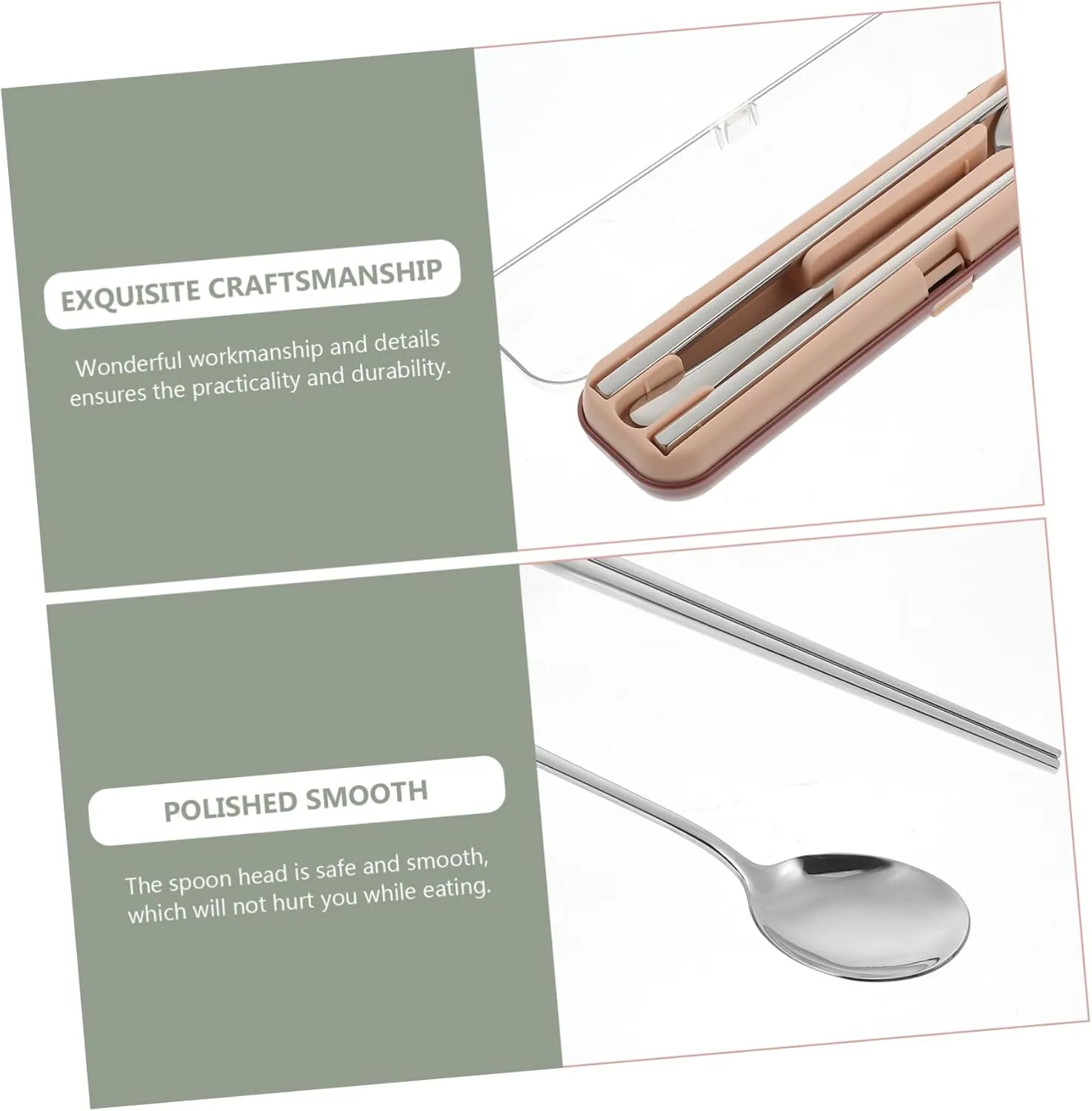 304 Stainless Steel Portable Chopsticks Set Practical Dinner Tableware Easy to Carry for Home Restaurant Hotel