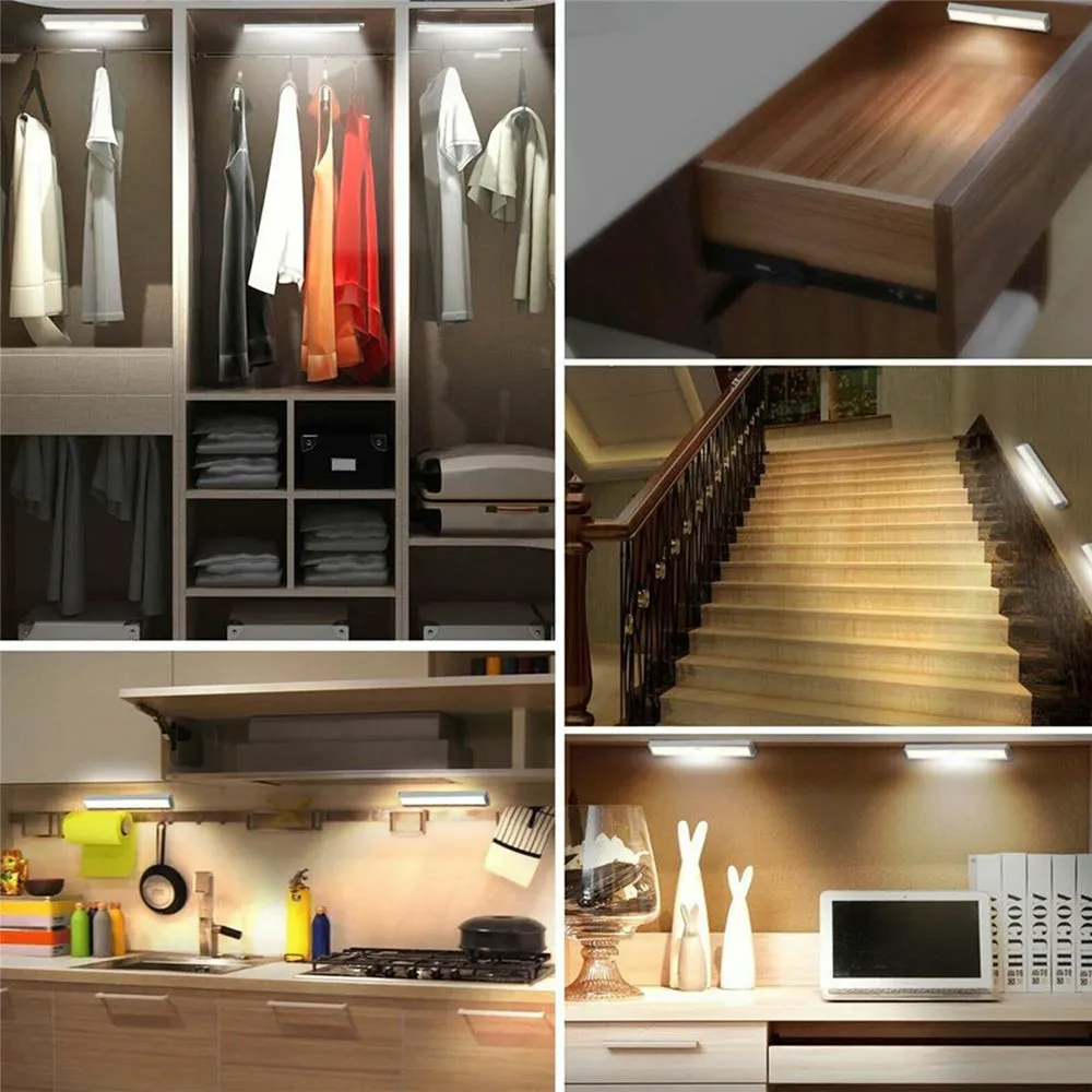 36 LED USB Rechargeable Magnetic Wardrobe Motion Sensor Light