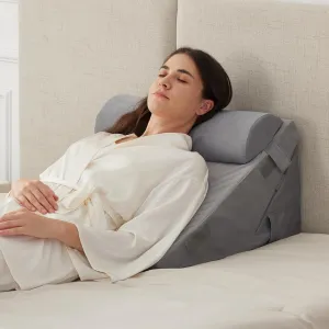 3PCS Wedge Pillow Set for After Surgery, Wedge Pillow Headboard, Adjustable 9&12 Inch Bed Pillow Wedge for Sleeping, Acid Reflux, Orthopedic Pillow Wedge for Back Pain Relief, Gerd, Velvet