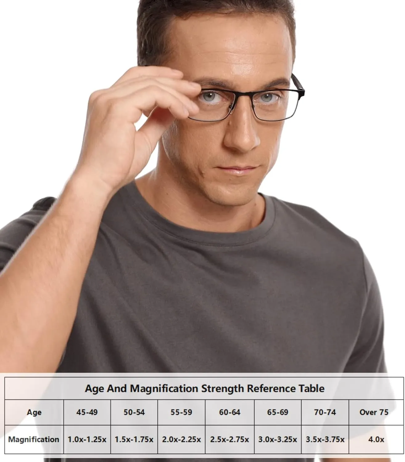 4-Pack Mens Reading Glasses Blue Light Blocking,Spring Hinge Stylish Metal Full Frame Readers for Men Anti Glare Filter Eyeglasses  1.0