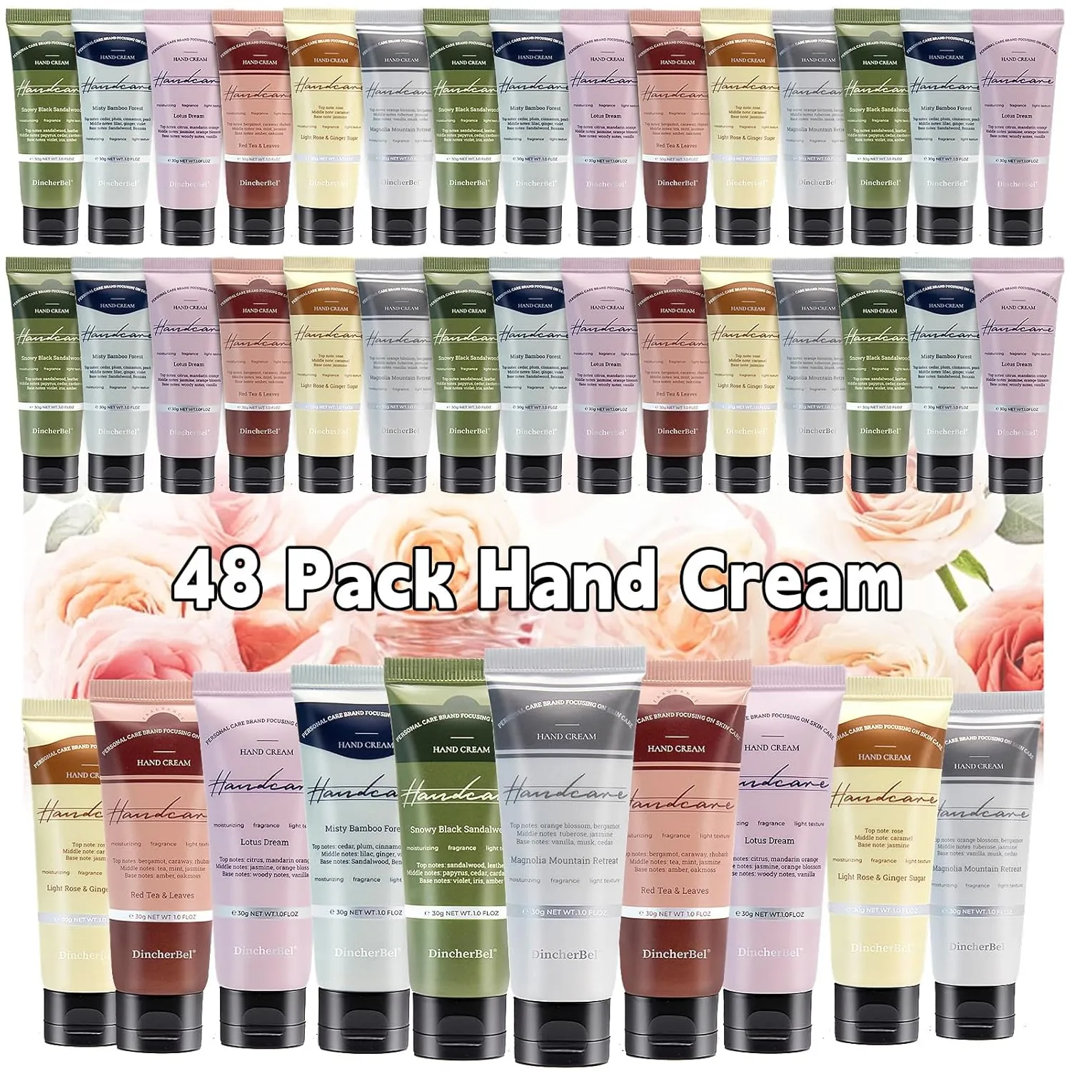 48 Pack Hand Cream Set - Travel Size Moisturizing Scented Hand Lotion for Dry Skin, Ideal Holiday Gift for Women