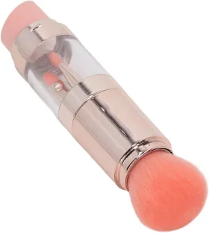 5 in 1 Makeup Brush, Rose Gold, Multifunctional, Sponge, Loose Powder, Eyebrow Eyeshadow Lip Brush, Telescopic Design, Strong Powder Grasping, Makeup Sponge, Multiple Applicable