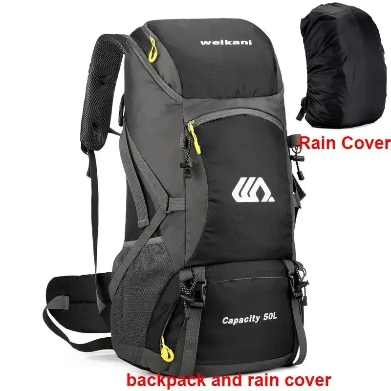 50L Travel Backpack - Waterproof Camping Rucksack for Men and Women