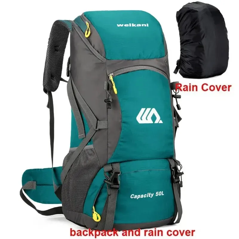 50L Travel Backpack - Waterproof Camping Rucksack for Men and Women