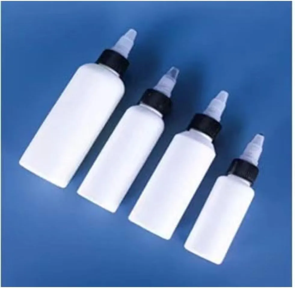 50PCS 10ml-250ml Plastic HDPE Squeeze Bottles with Twist Top Cap Travel Dispensing Containers for Paint Art Craft Liquids Lotion Glue Translucent (20ml-Hair water cover,True color)