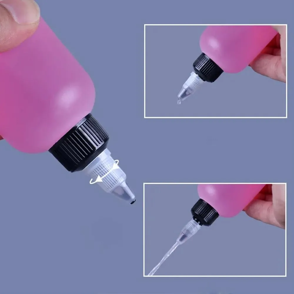 50PCS 10ml-250ml Plastic HDPE Squeeze Bottles with Twist Top Cap Travel Dispensing Containers for Paint Art Craft Liquids Lotion Glue Translucent (250ml-Hair water cover,white)