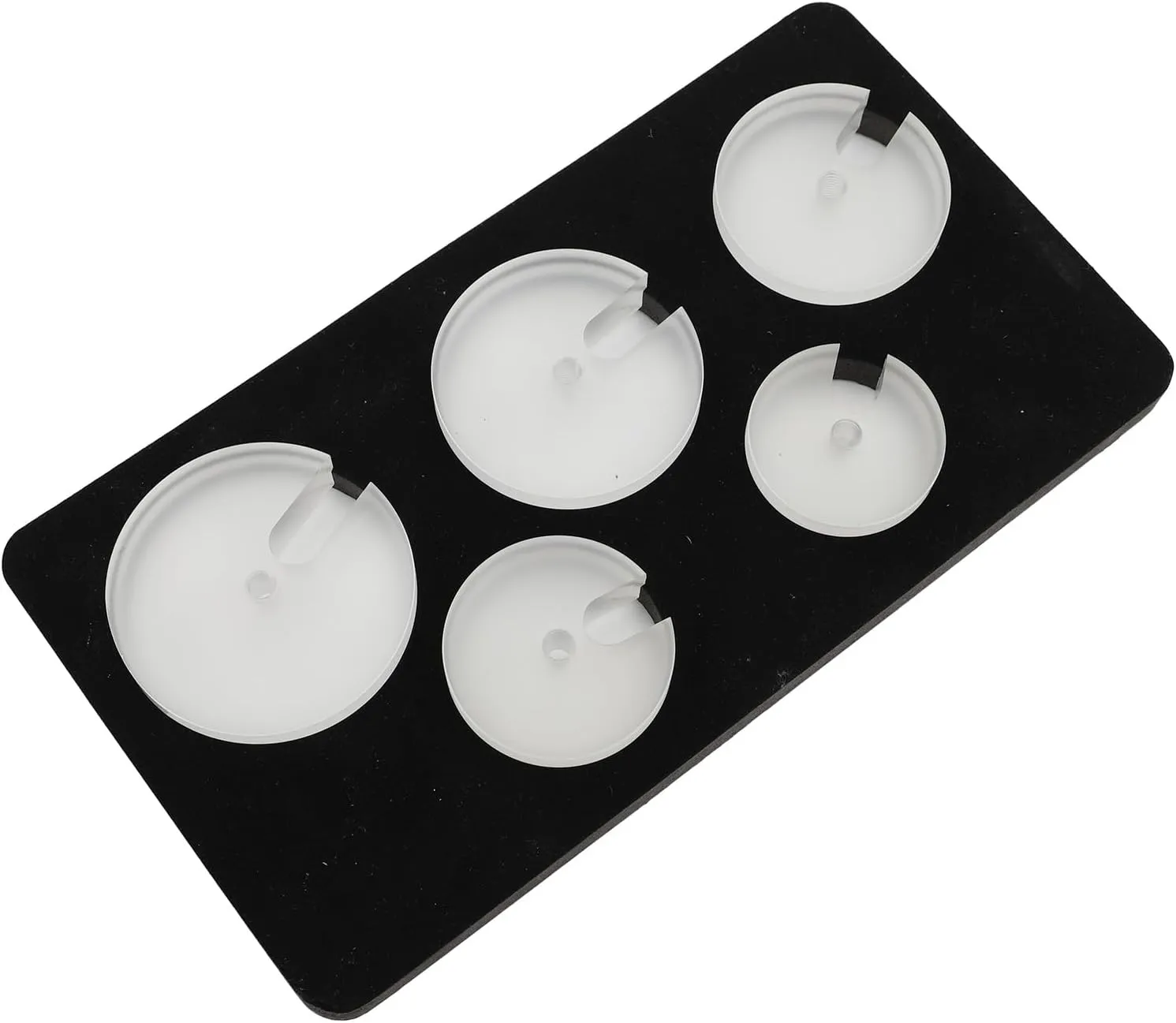 5pcs Watch Case Press Dies Transparent Professional Watch Press Tool Dies Set, Transparent Rubber Material, Convenient for Home and On the Go, Suitable for Various Watch Sizes