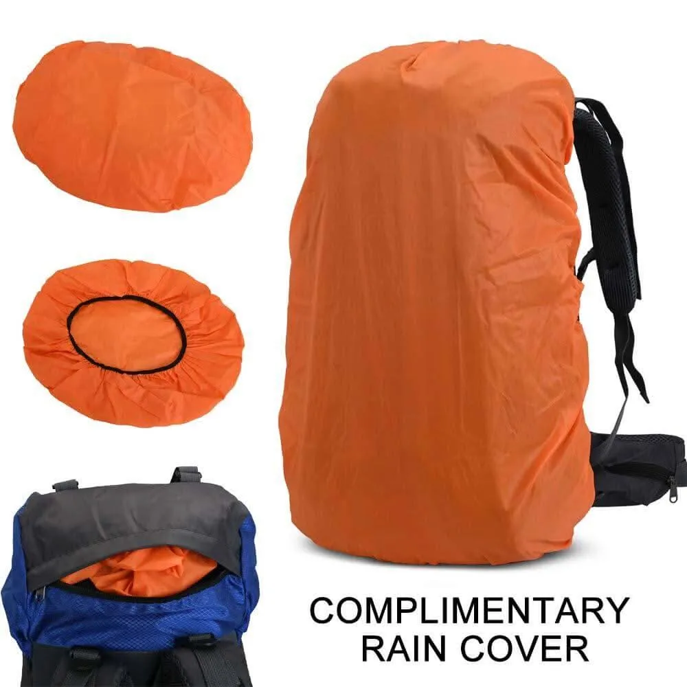 60L Internal Frame Hiking Backpack with Rain Cover