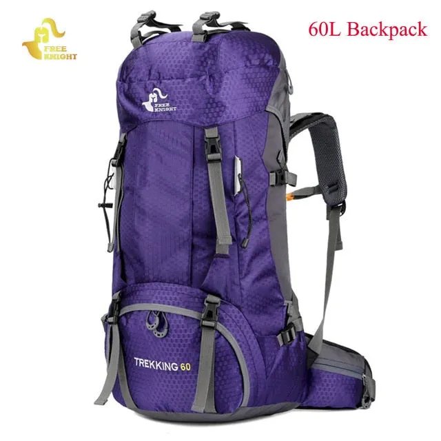 60L Waterproof Climbing Hiking Backpack Rain Cover