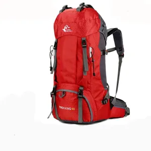 60L Waterproof Climbing Hiking Backpack Rain Cover