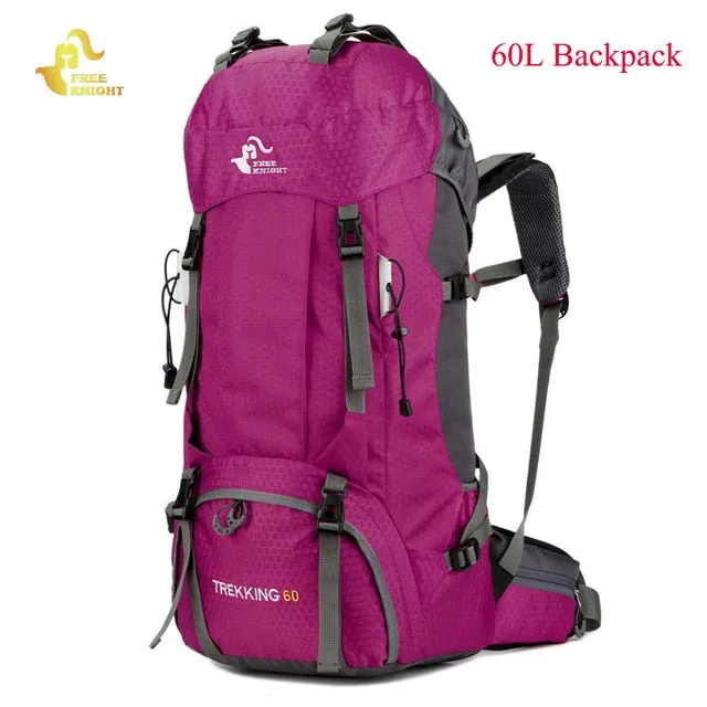 60L Waterproof Climbing Hiking Backpack Rain Cover