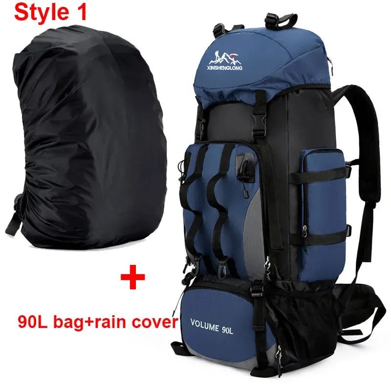 80L/90L Large Camping Backpack: Versatile Travel and Hiking Bag for Men and Women