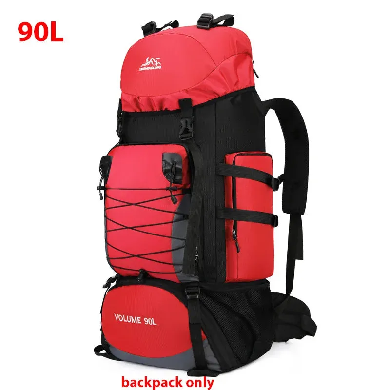 80L/90L Large Camping Backpack: Versatile Travel and Hiking Bag for Men and Women