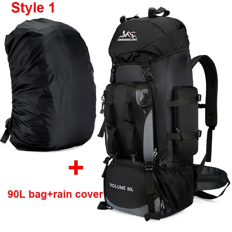 80L/90L Large Camping Backpack: Versatile Travel and Hiking Bag for Men and Women