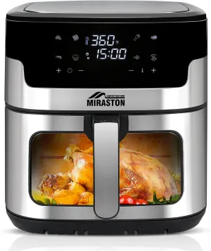 8.5QT Air Fryer, Family Size Digital Air Fryers, Nonstick Square Basket, Smart Touchscreen with 8-Preset, Air Frying, Reheat Leftovers, Party Food, Fast Cooking, Dishwasher-Safe, for Kitchen