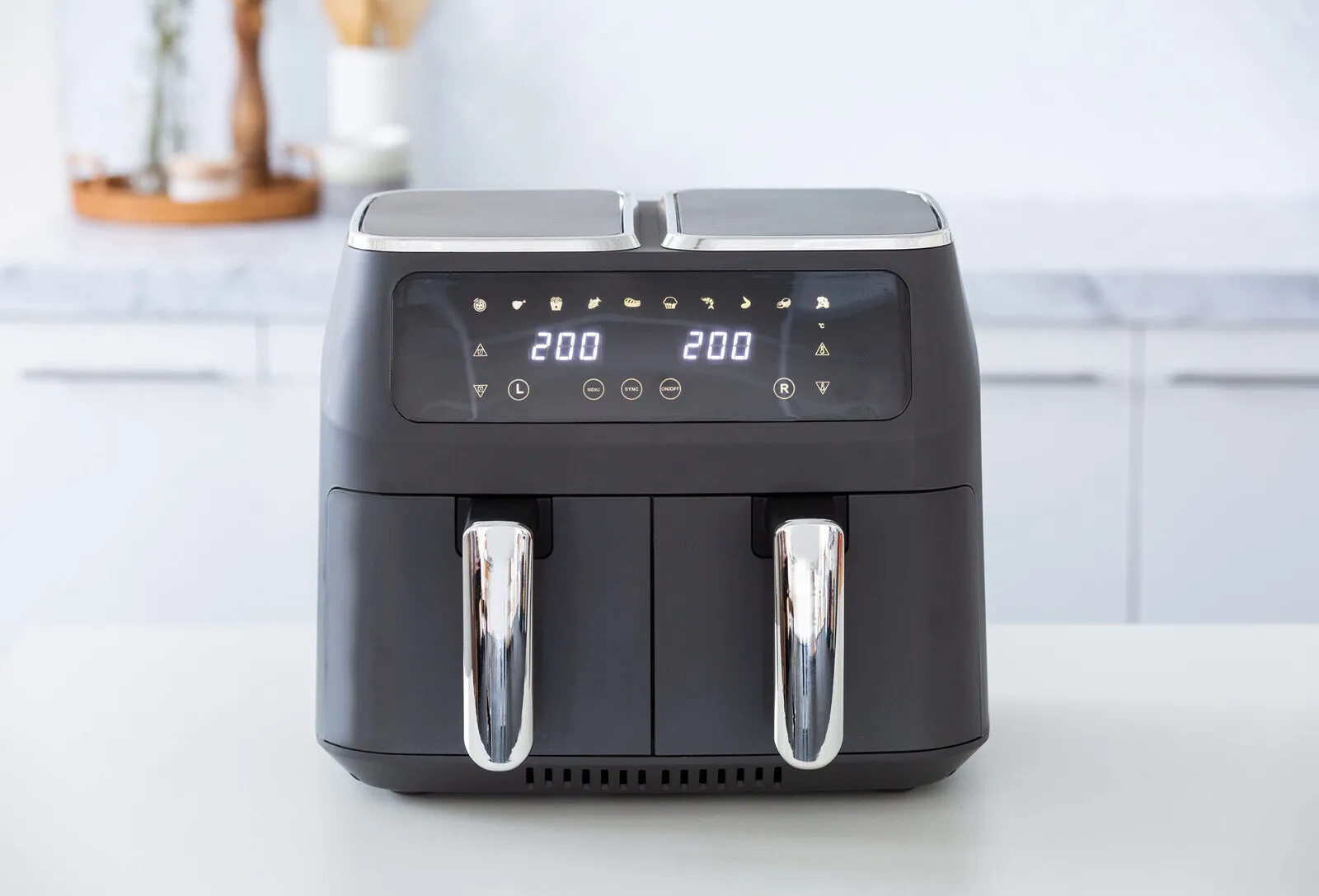 8L Dual Zone Digital Air Fryer with 200C, 10 Cooking Programs-TAS_Rural