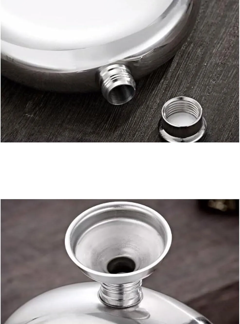 8Oz Travel Flasks 304 Stainless Steel Flasks for Liquor for Men Flasks with Funnel for Wedding Party Birthdays(A)