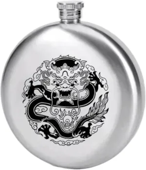 8Oz Travel Flasks 304 Stainless Steel Flasks for Liquor for Men Flasks with Funnel for Wedding Party Birthdays(A)