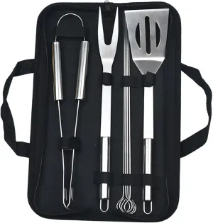 8pcs Grill Accessories BBQ Tools Set, Stainless Steel Grilling with Storage Bag, Cooking Set for Camping, Outdoor, and Travel