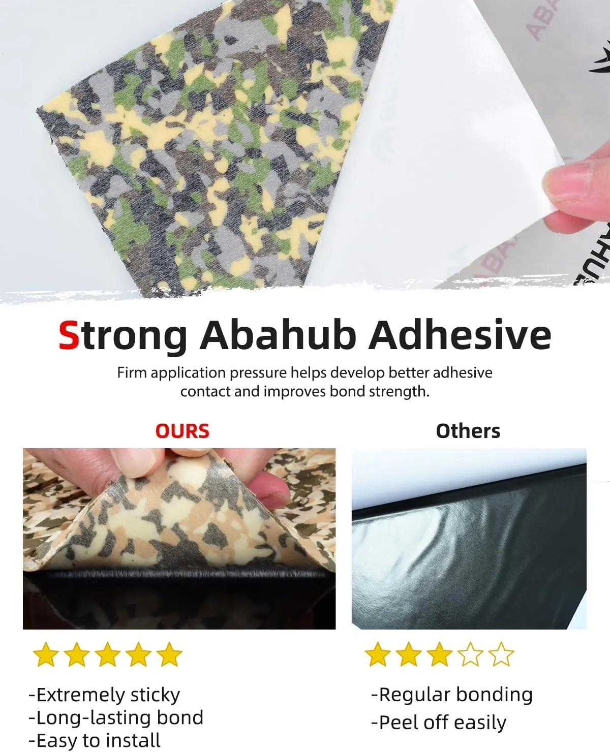 Abahub EVA Foam Boat Flooring 96''x16''/23.5''/38''/47'' 48''x16'' Non-Slip Camouflage Surfboard Traction Pad Grip Mat Self-Adhesive Trimmable Decking Sheet for Boats SUP Paddleboard Kayak Surfing