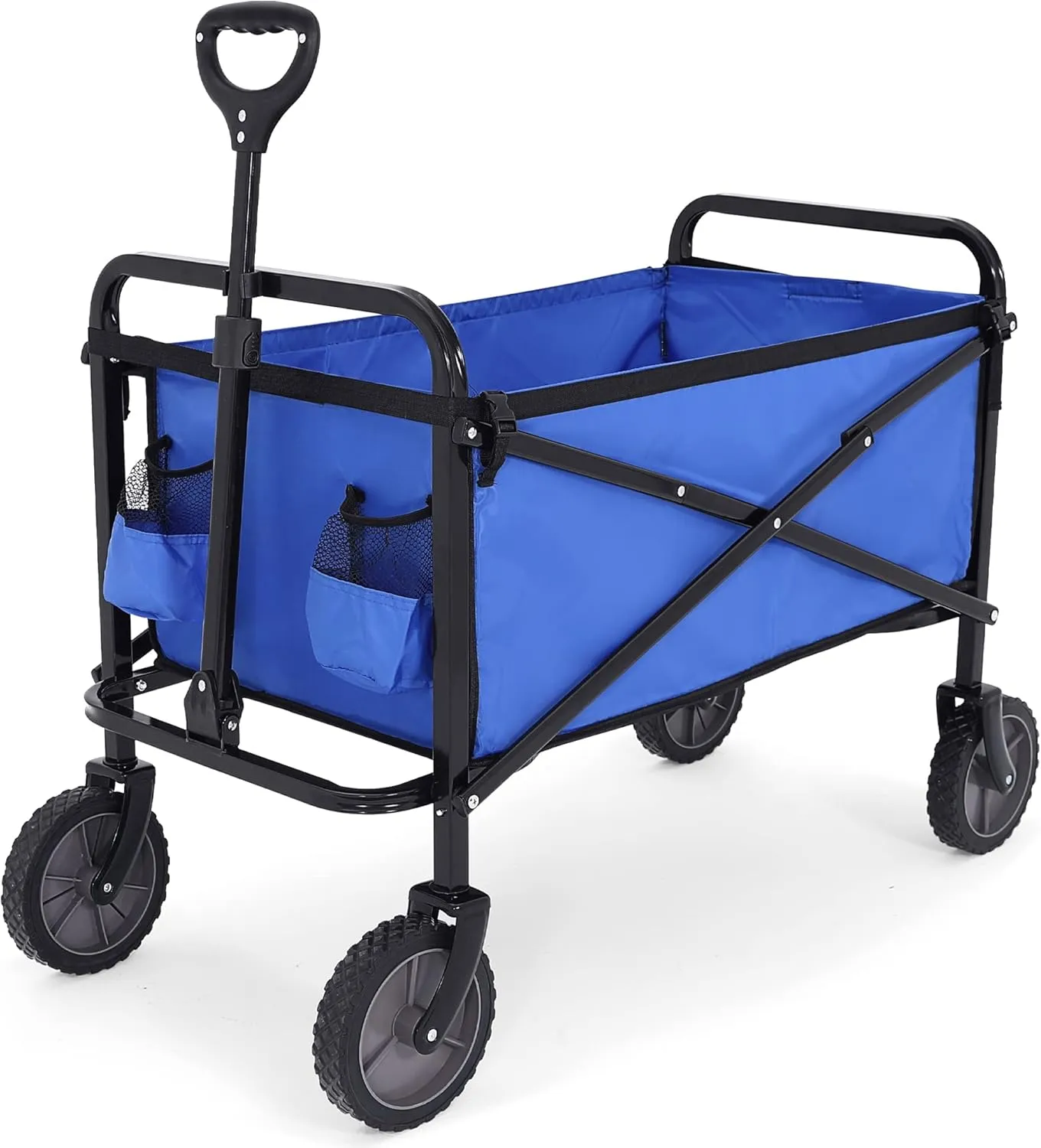 ABCCANOPY Folding Collapsible Utility Wagon Cart Outdoor Garden Shopping Camping Cart, Royal Blue
