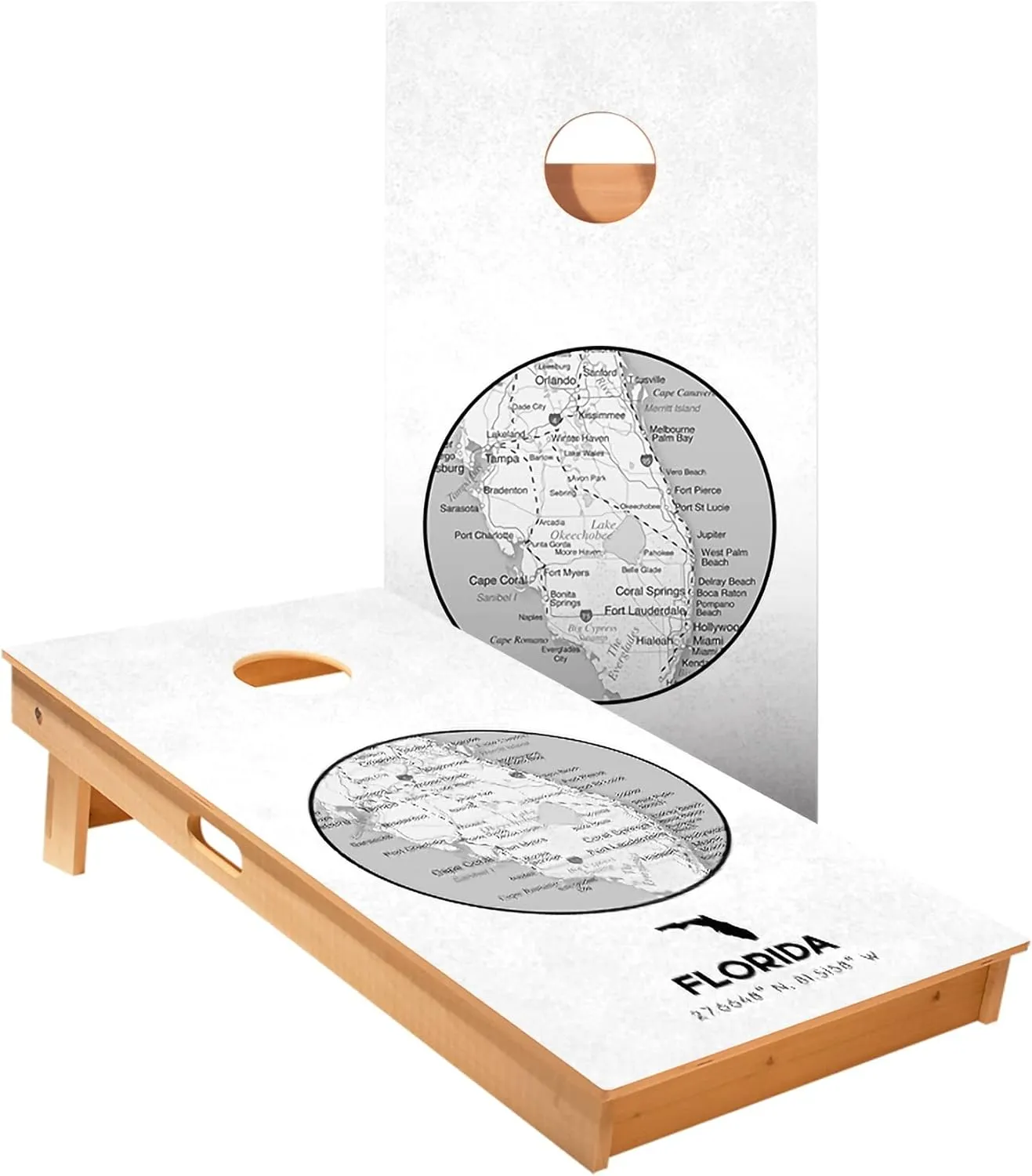 ACA Star Series Cornhole Boards | Florida State Map Design | Regulation Size Outdoor Corn Hole Game
