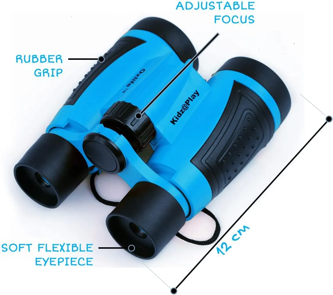 Adventure Kidz - Outdoor Exploration Kit, Children’s Toy Binoculars, Torch, Compass, Whistle, Magnifying Glass, Backpack. Great Kids Gift Set for Camping, Hiking, Educational and Pretend Play.