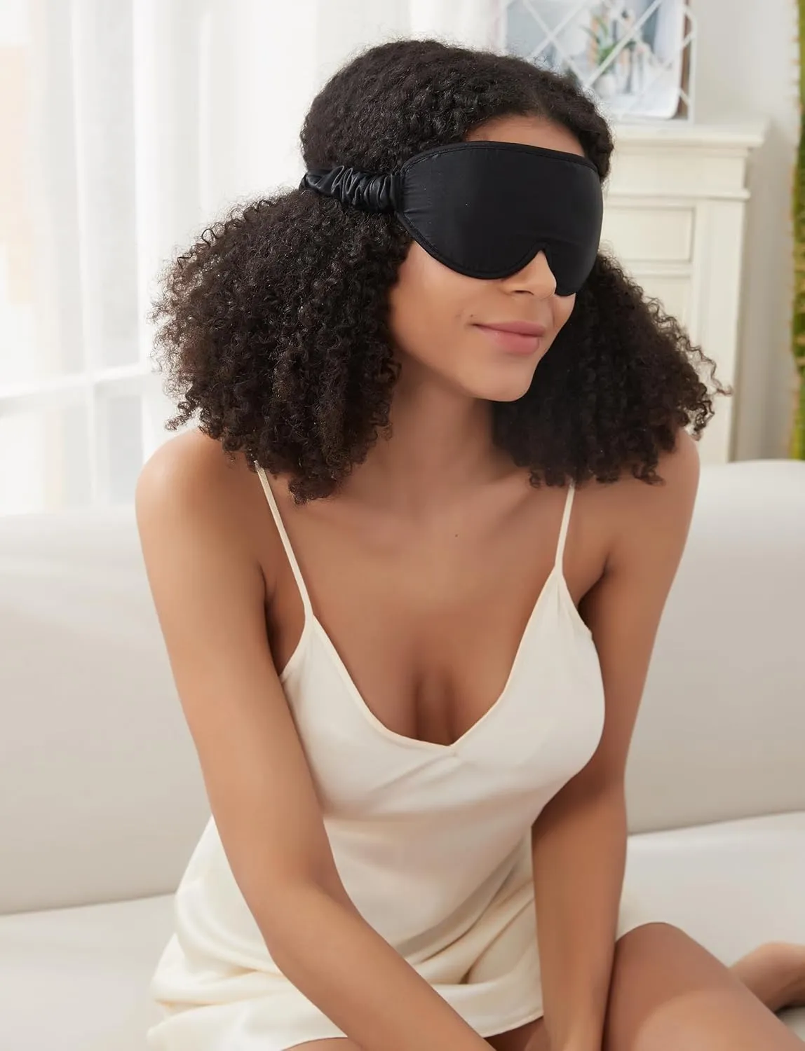 Alaska Bear Upgraded Silk Eye Mask with Deep Contour Molded Cups for Beauty Sleep & Lashes Extensions, Zero Pressure Sleeping Eye Cover with Gift Box