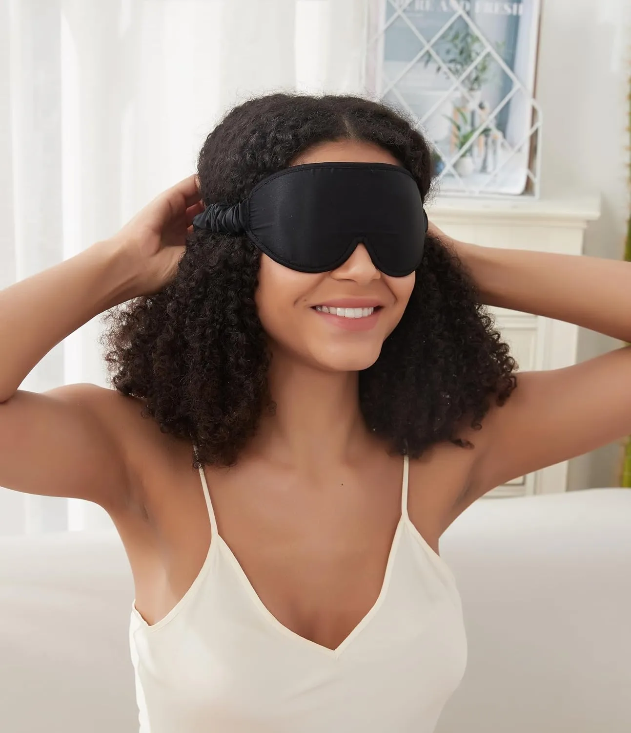 Alaska Bear Upgraded Silk Eye Mask with Deep Contour Molded Cups for Beauty Sleep & Lashes Extensions, Zero Pressure Sleeping Eye Cover with Gift Box