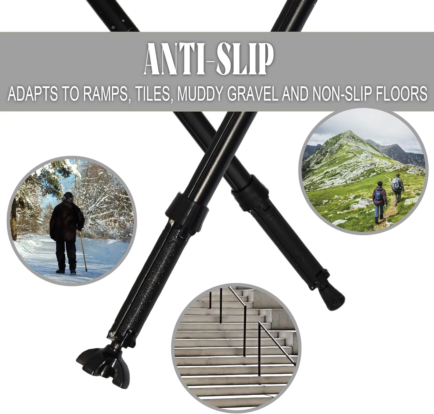 ALEVMOOM Portable Walking Cane with Seat, Foldable Lightweight Aluminum Anti-Slip Walking Stick for Men & Women, 550 Lbs Collapsible Cane Chair for Travel Hiking with Carry Bag