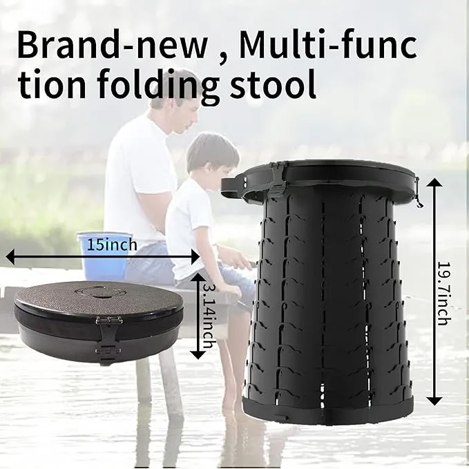 ALEVMOOM XXL Portable Toilet for Camping,880lbs Capacity,19.7" H Adjustable Portable Toilet with 7 Garbage Bags,Porta Potty for Adults,Collapsible Luggable Loo for Camping/Travel/Hiking/Car
