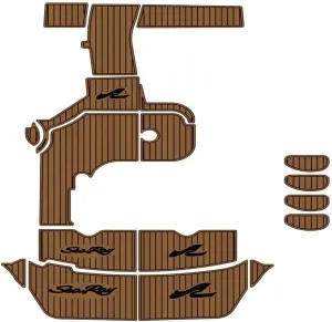 Algasan Boat EVA Faux Teak Decking Floor Compatible with 2005 Sea Ray Sundancer 340 Swim Platform Cockpit Pad Boat EVA Foam Teak Floor